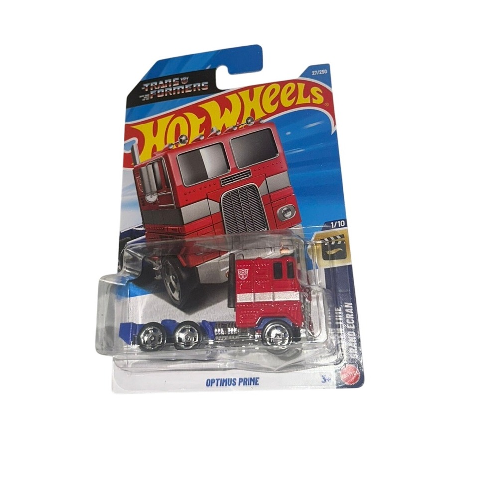 Hot Wheels Transformers Optimus Prime 2024 Screen Time 27/250 Red Semi Truck New